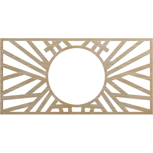Ekena Millwork Hoover Wood Fretwork Pierced Ceiling Medallion, Birch, 22"W x 11"H x 8 1/8"ID x 1/4"T CMWP22X11X0250HOBI - main